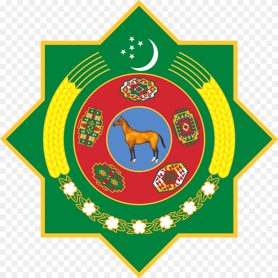 Turkmenistan Coat Of Arms, Animal, Deer, Mammal, Wildlife Free Png