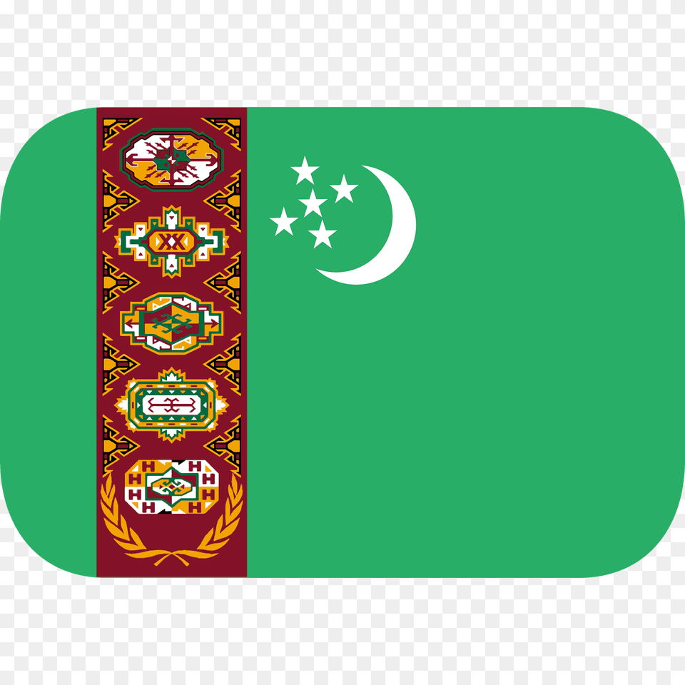 Turkmenistan Flag Emoji Clipart, Can, Tin Free Png Download