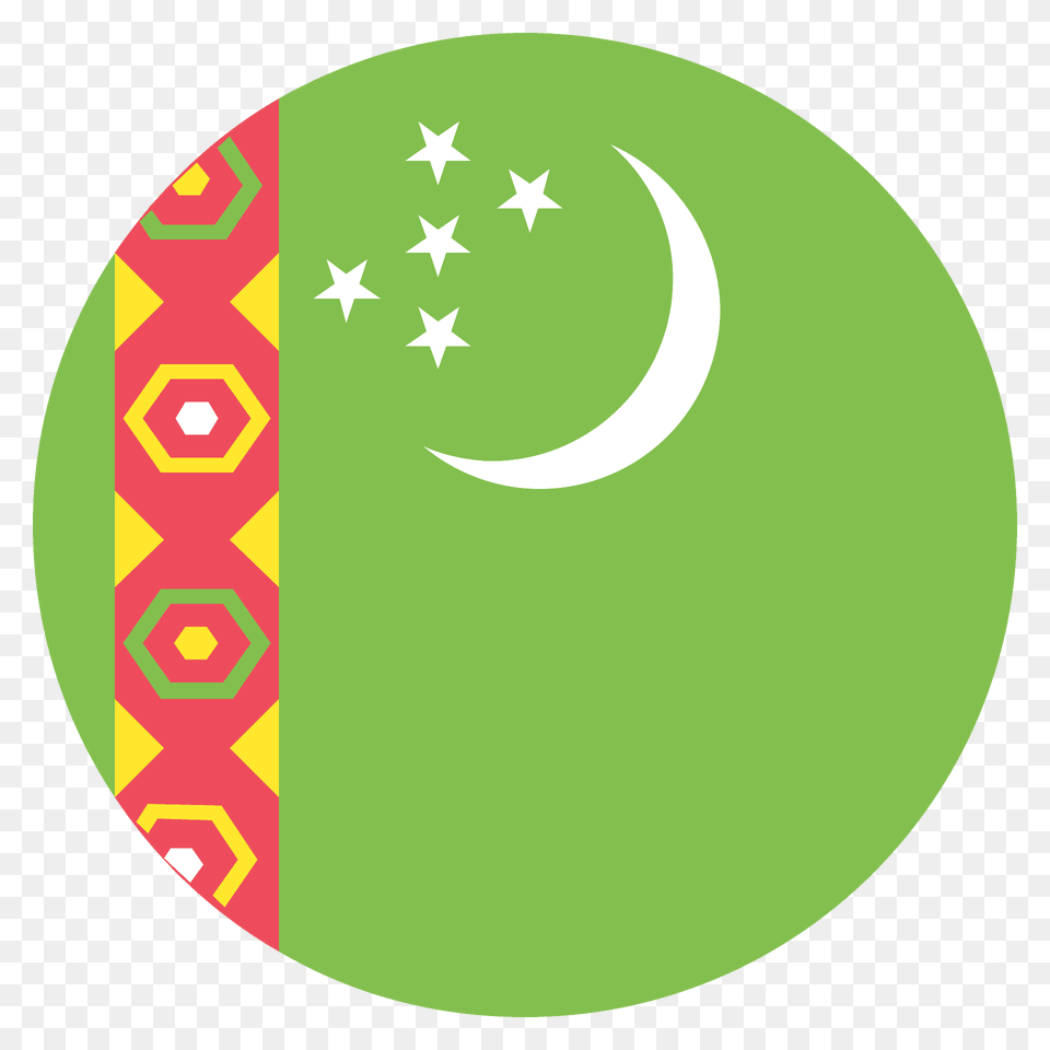Turkmenistan Flag Emoji Clipart, Green, Art, Disk, Graphics Png