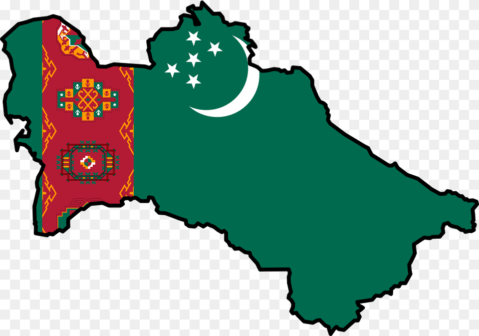 Turkmenistan Flag Map, Chart, Plot, Dynamite, Weapon Free Png