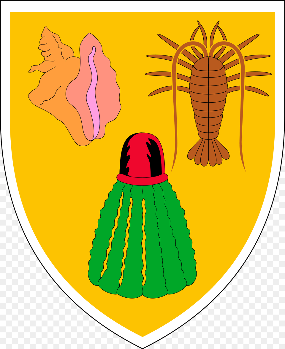 Turks And Caicos Islands Coat Of Arms, Animal, Food, Invertebrate, Lobster Png Image