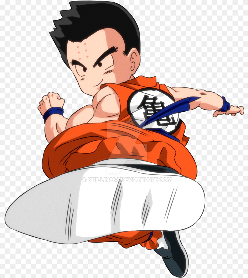 Turles Vs Super Krillin Dragon Ball Z Krillin With Hair, Book, Comics, Publication, Baby Png Image