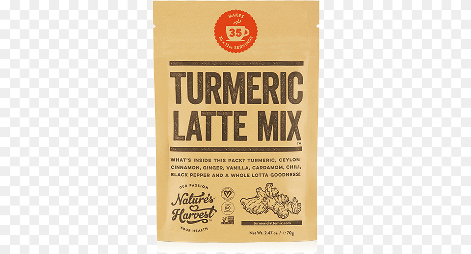 Turmeric Latte Mix 35 Serves 70g Pack Turmeric Latte Kopen, Advertisement, Poster, Text Free Png Download