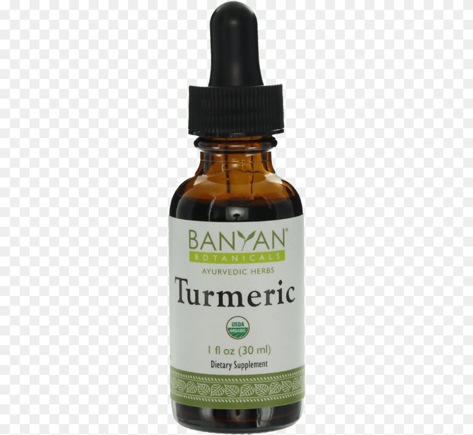 Turmeric Liquid Extract Banyan Botanicals, Bottle, Cosmetics, Perfume, Aftershave Free Png