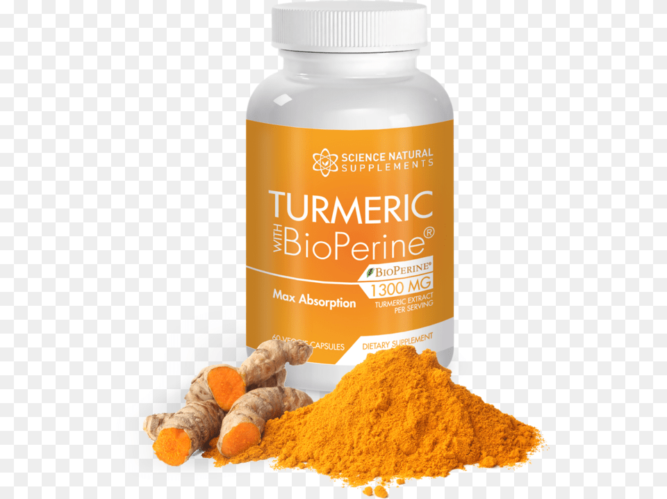 Turmeric Plant With Powder, Herbal, Herbs Free Png Download