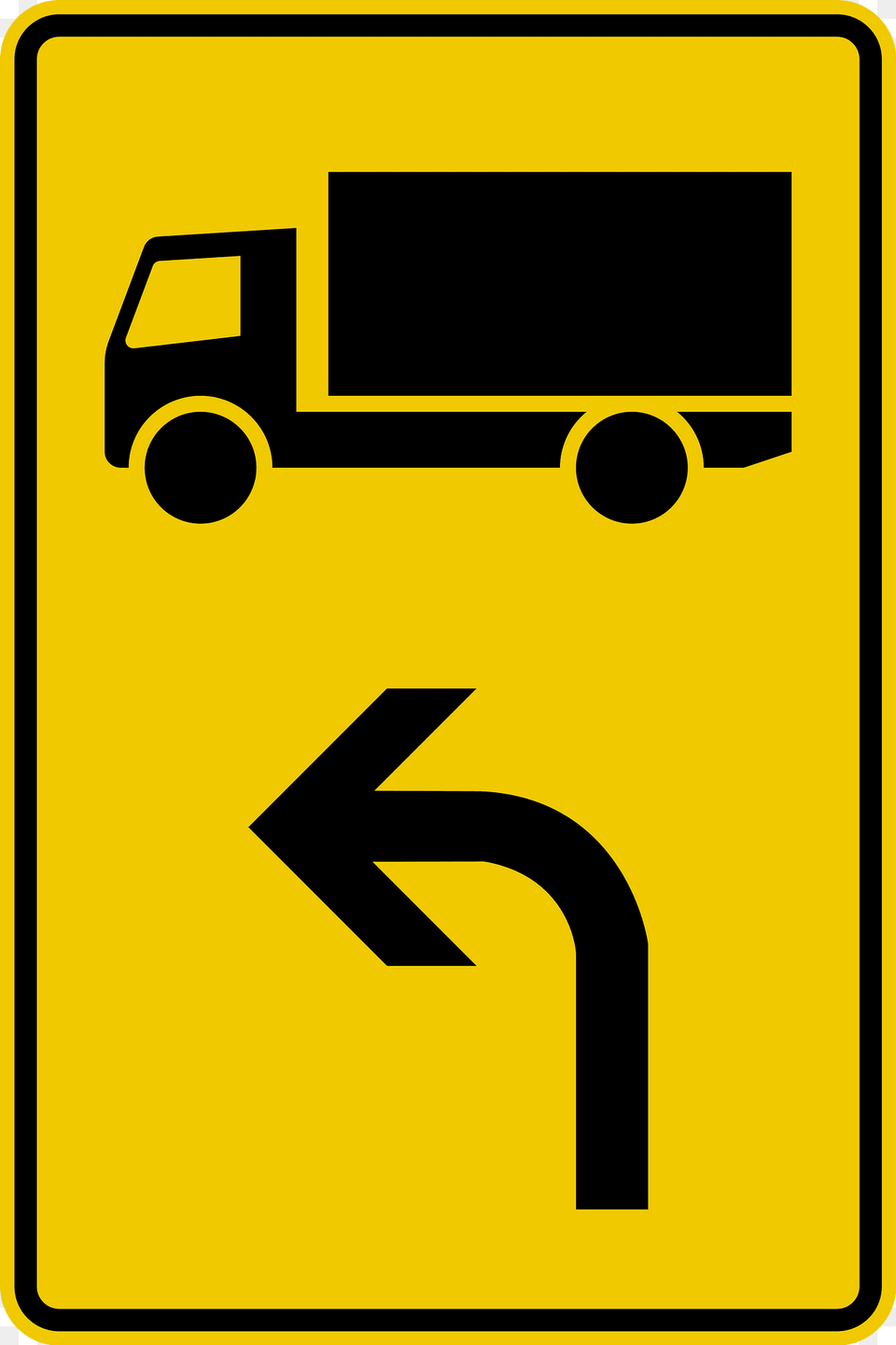 Turn Left Ahead Clipart, Sign, Symbol, Road Sign Free Png Download