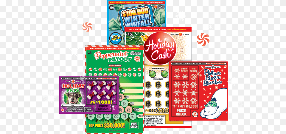 Turn Non Winning Holiday Scratch Offs Into A Second Maryland Lottery, Food, Sweets, Animal, Canine Free Png Download