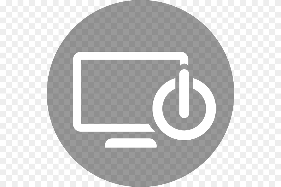 Turn Off The Monitor Circle, Electronics, Screen Free Png