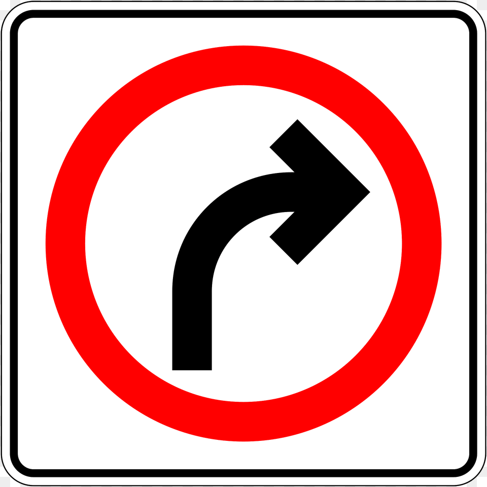 Turn Right Ahead Sign In Mexico Clipart, Symbol, Road Sign Png Image