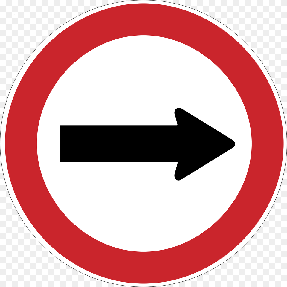 Turn Right Sign In Argentina Clipart, Road Sign, Symbol, Disk Free Png Download