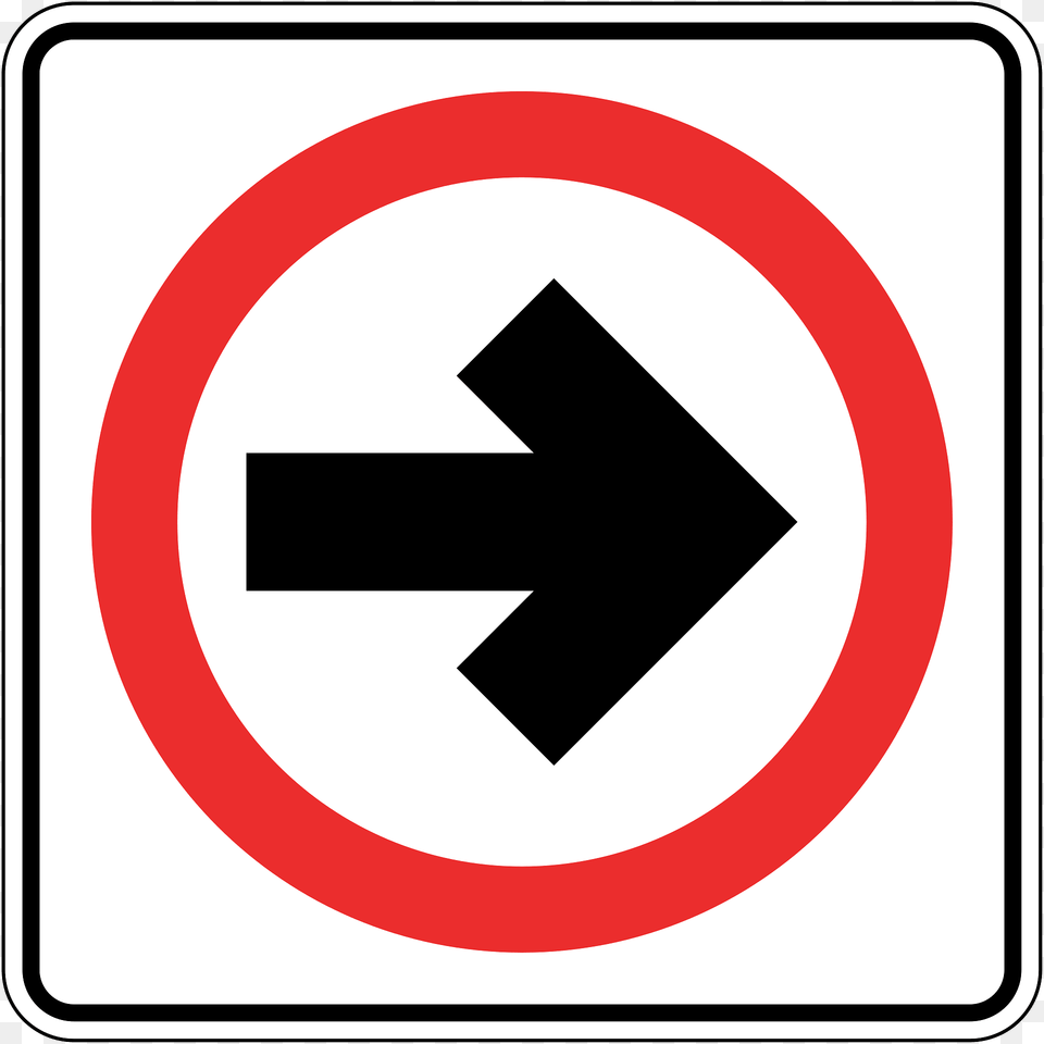 Turn Right Sign In New Zealand Clipart, Road Sign, Symbol Free Png Download