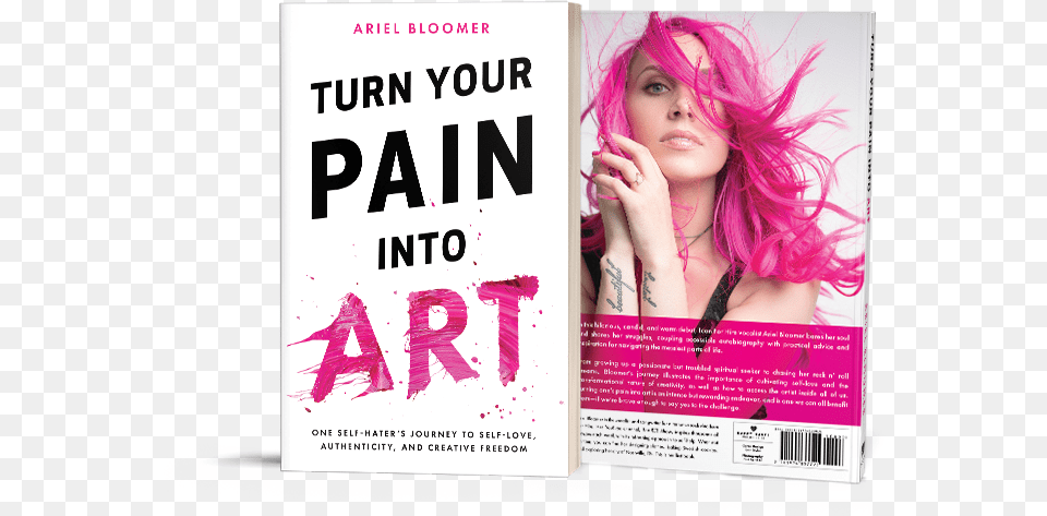 Turn Your Pain Into Art Ariel Bloomer, Advertisement, Book, Poster, Publication Png