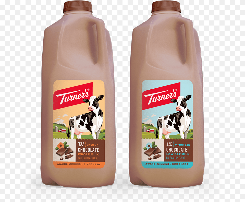Turners Chocolate Half Gallon, Beverage, Milk, Animal, Cattle Free Transparent Png