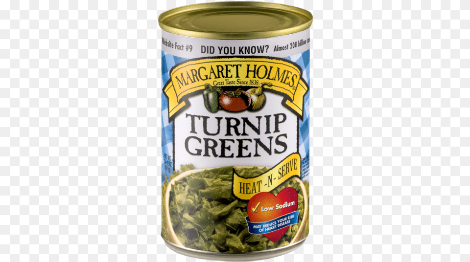 Turnip Greens Margaret Holmes Turnip Greens 145 Oz, Aluminium, Tin, Can, Canned Goods Free Transparent Png