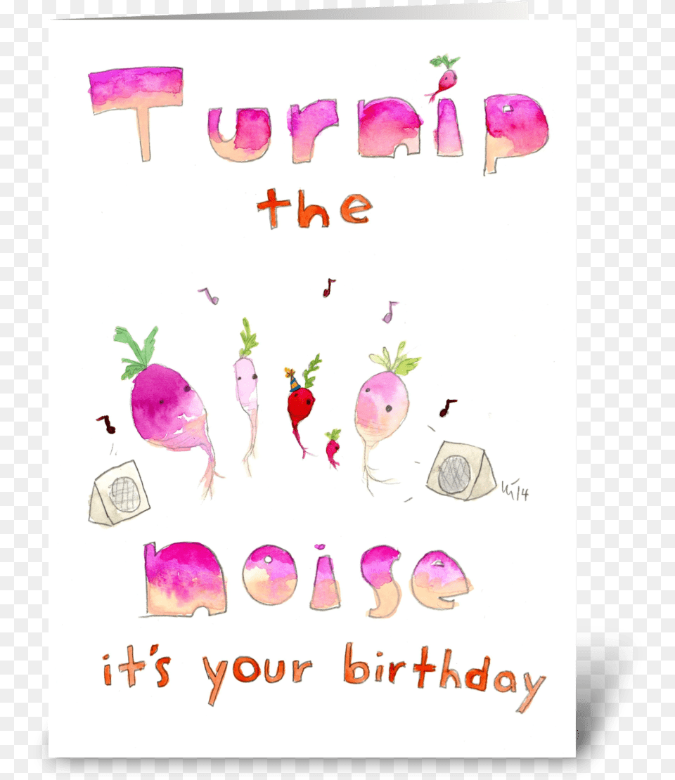 Turnip The Noise Its Your Birthday Cartoon, Produce, Food, Person, Plant Png Image