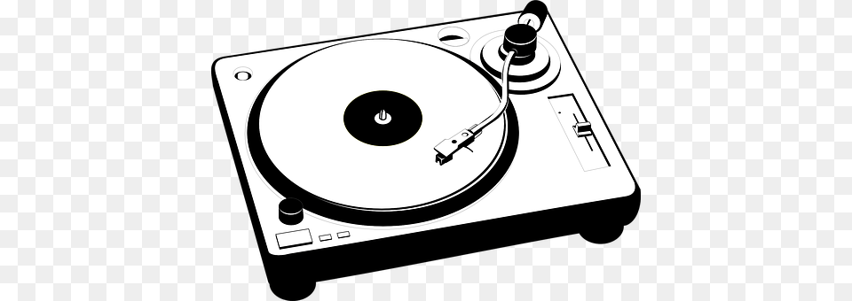 Turntable Cd Player, Electronics, Stencil, Disk Free Png Download