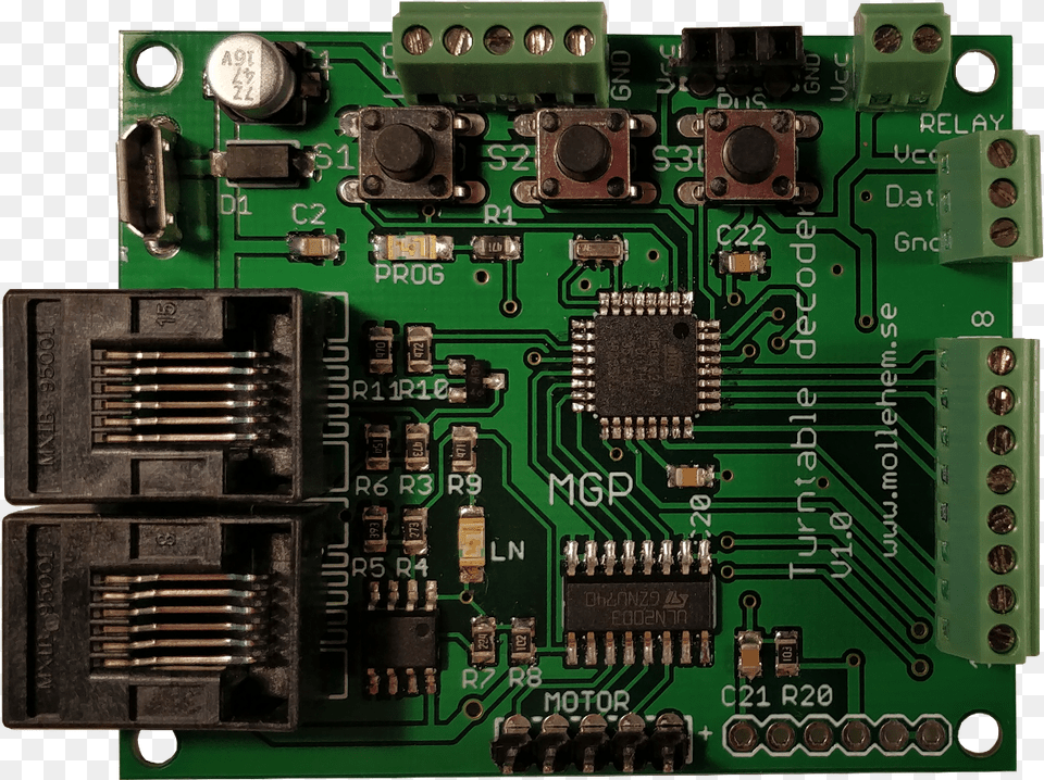 Turntable Decoder Electronic Component, Electronics, Hardware, Printed Circuit Board, Railway Png Image