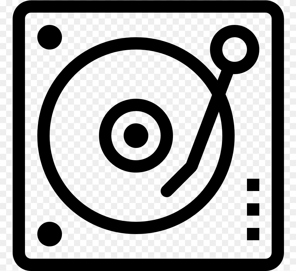 Turntable Multimedia Music Turntable Mobile App, Gray Png Image