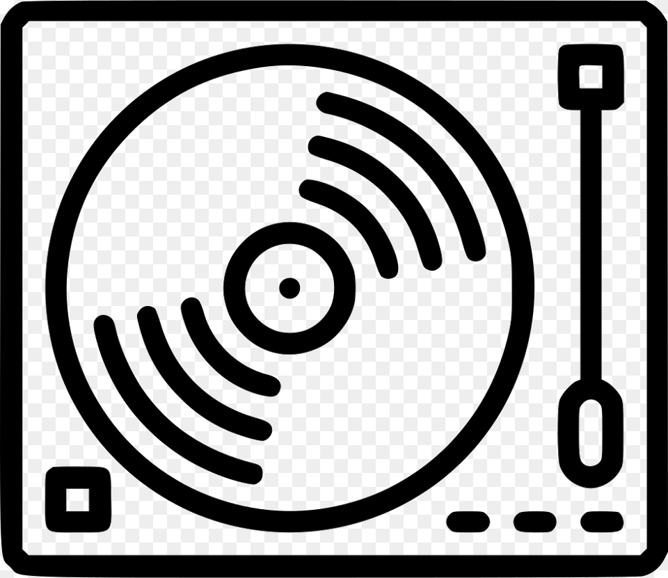 Turntable Vynil Dj Audio Sound Music Analog Icon Electronics Free Png Download