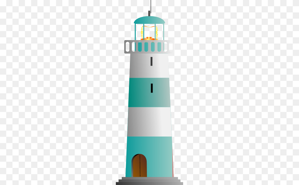 Turquoise And White Lighthouse Clip Art Lighthouse Clip Art, Architecture, Building, Tower, Beacon Png Image