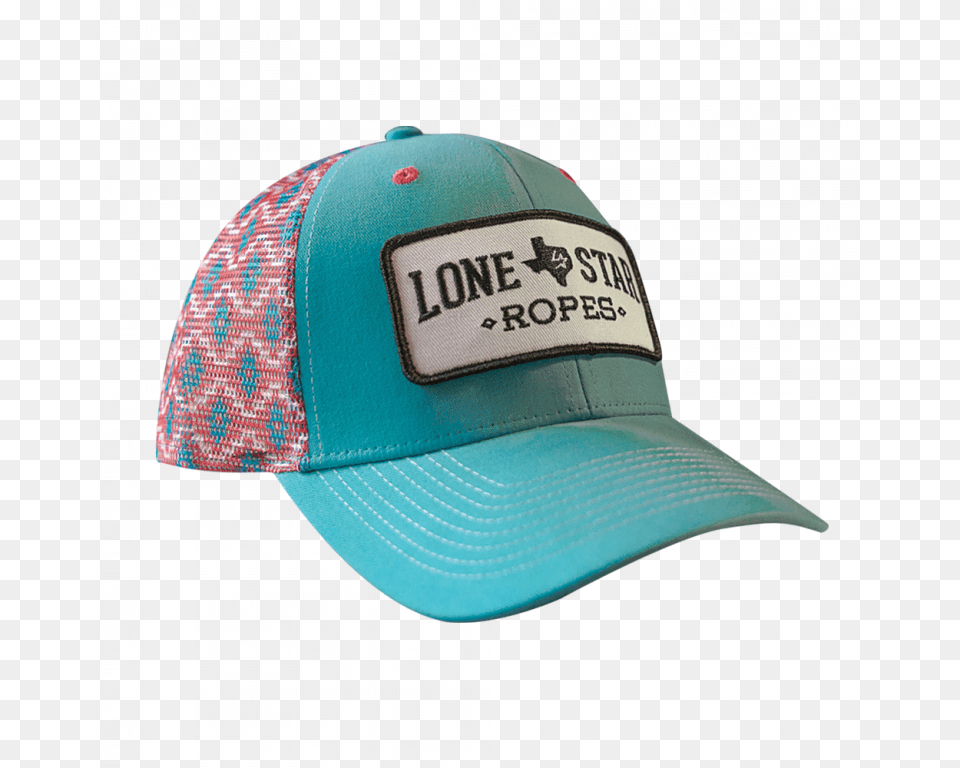 Turquoise Aztec Lone Star Ropes Logo Cap Lone Star Rope Company Mens Lone Star Rope Co Aztec, Baseball Cap, Clothing, Hat Png