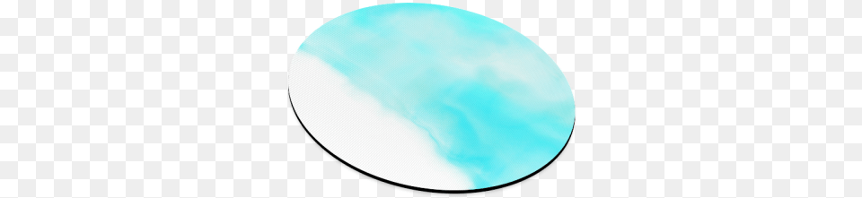 Turquoise Bright Watercolor Abstract Round Mousepad Circle, Oval, Outdoors, Nature, Sky Png Image