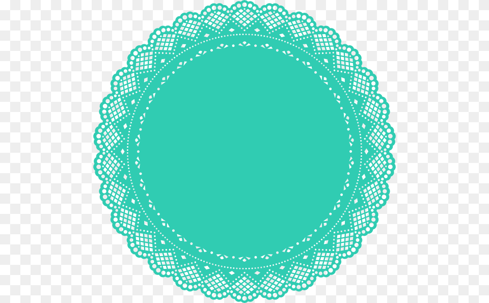 Turquoise Doily Clip Arts, Oval, Home Decor, Ammunition, Grenade Free Png Download