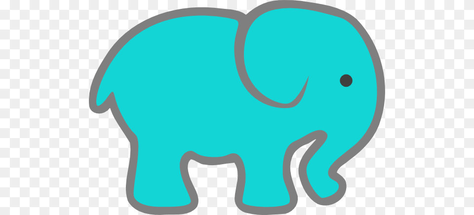 Turquoise Elephant Clip Art, Animal, Mammal, Wildlife Free Png Download