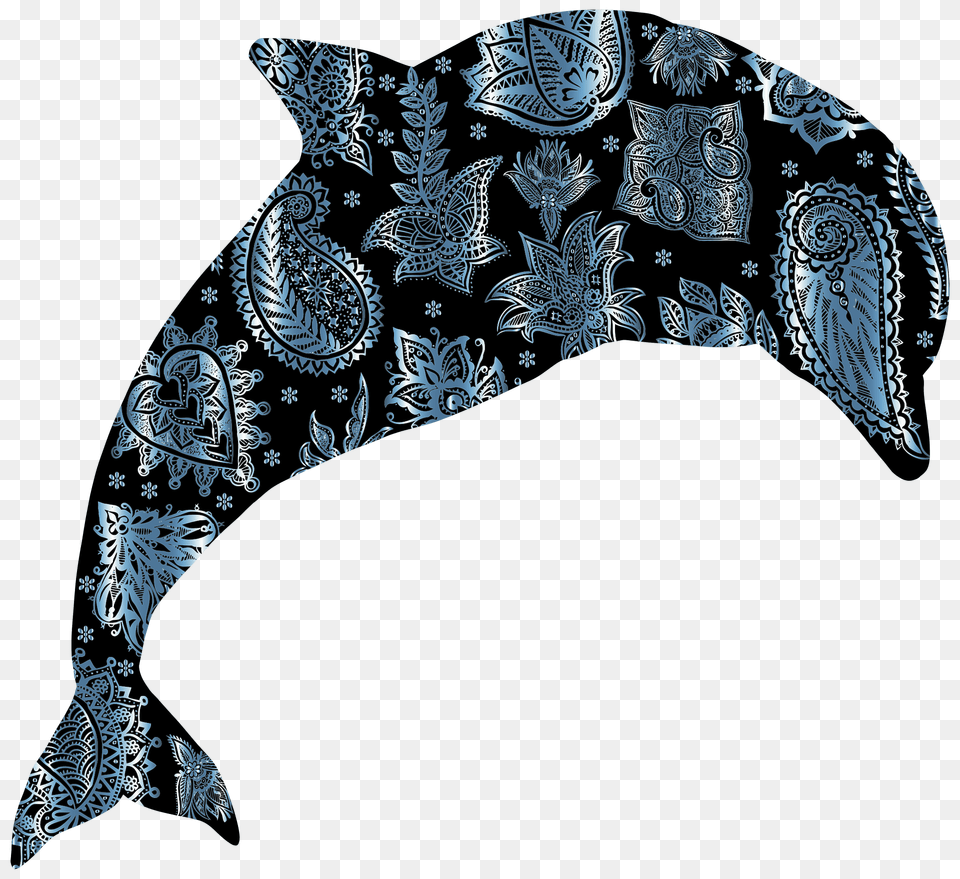 Turquoise Floral Pattern Dolphin Clipart, Accessories, Headband, Bandana, Blouse Free Transparent Png