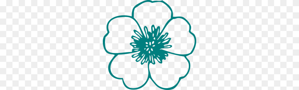 Turquoise Flower Clipart Clip Art Images, Anemone, Dahlia, Plant, Pattern Free Png Download