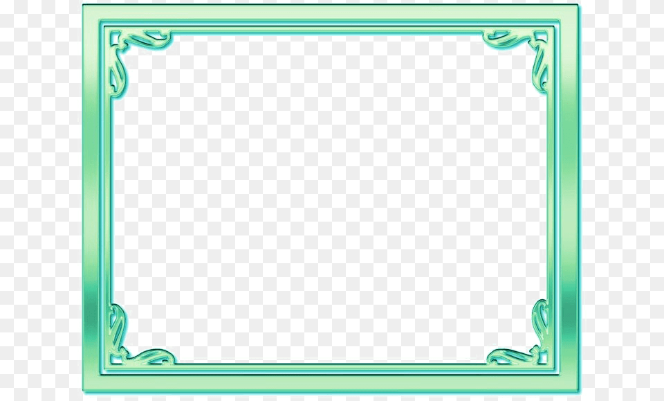 Turquoise Frame Photo Borders And Frames For Certificate, White Board Free Transparent Png