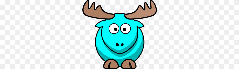 Turquoise Moose Cartoon Clip Art, Baby, Person, Face, Head Free Png Download