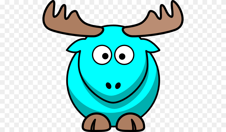 Turquoise Moose Cartoon Svg Clip Arts Cartoon Goat Clipart, Animal, Deer, Kangaroo, Mammal Png Image