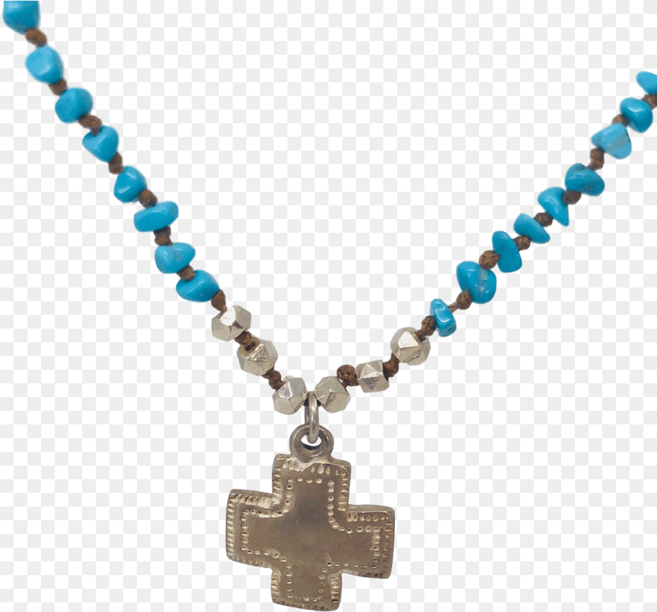 Turquoise Necklace With Cross Silver, Accessories, Jewelry, Symbol, Gemstone Png Image