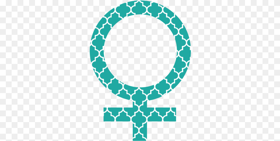 Turquoise Quatrefoil Female Symbol By Free Transparent Png