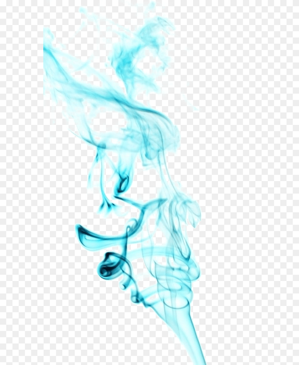 Turquoise Smoke Picture Illustration, Adult, Female, Person, Woman Free Png