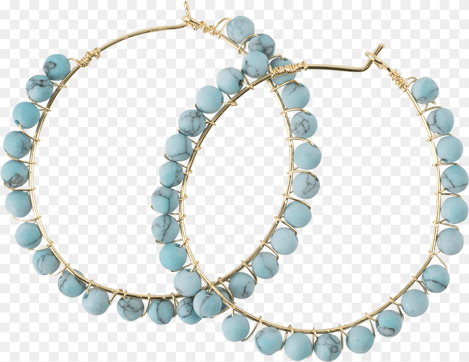 Turquoise Stone Hoop Earrings Arabesco Perola, Accessories, Jewelry, Necklace, Bracelet Free Png Download