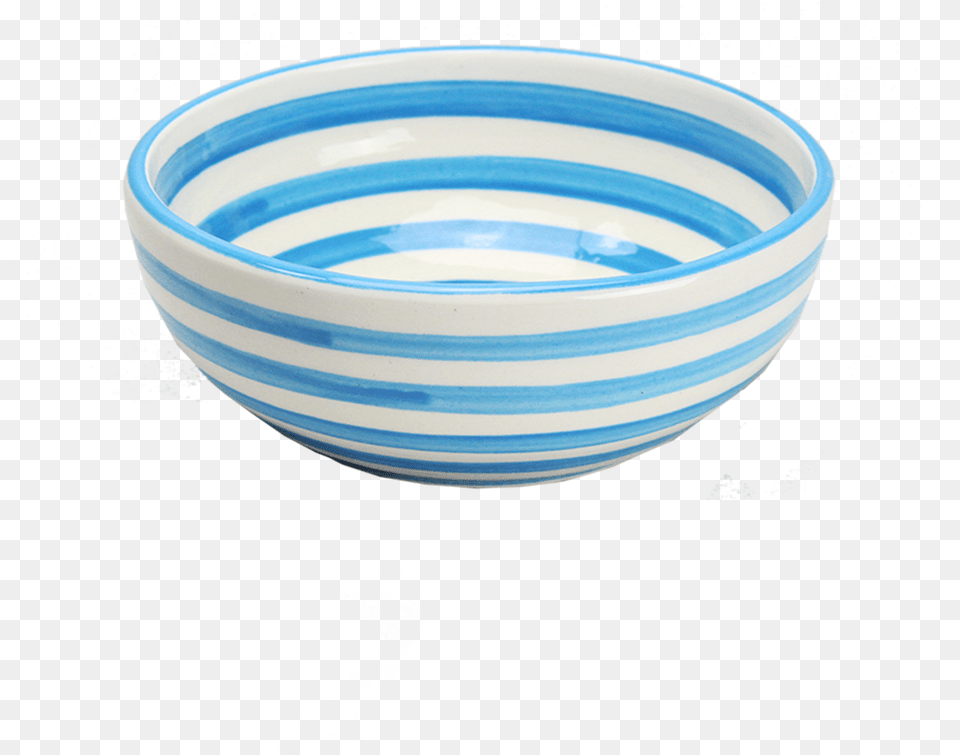 Turquoise Stripe Cereal Bowl Bowl, Soup Bowl, Mixing Bowl, Art, Porcelain Free Png