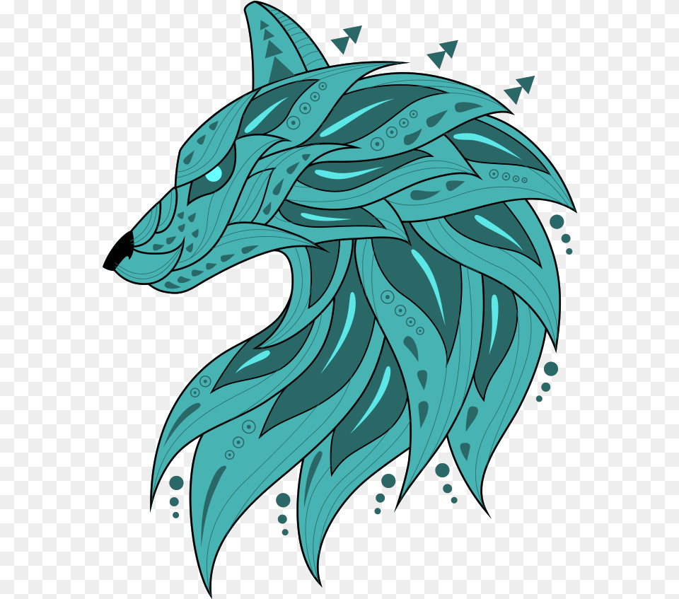 Turquoise Wolf Logo Yeil Logolar, Art, Animal, Fish, Sea Life Free Transparent Png