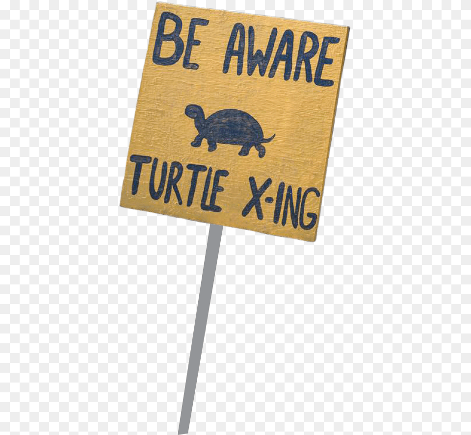 Turtle Crossing Sign Sign, Animal, Reptile, Sea Life, Symbol Free Transparent Png