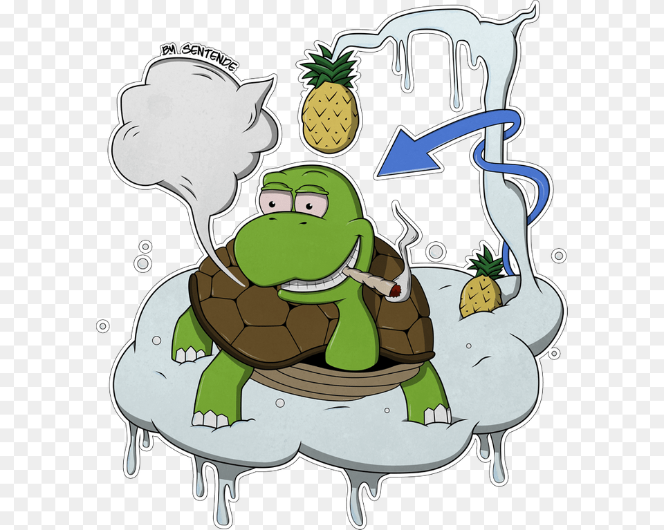 Turtle Drawing Stoner Cartoon, Produce, Plant, Food, Fruit Free Png