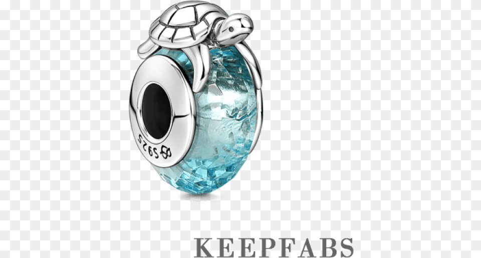 Turtle Ice Crystal Faceted Murano Glass Bead Silver Solid, Bottle, Jar, Pottery Free Transparent Png