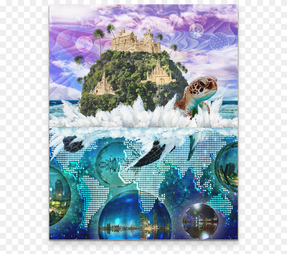 Turtle Island Canvas Art, Water, Land, Nature, Outdoors Free Png Download