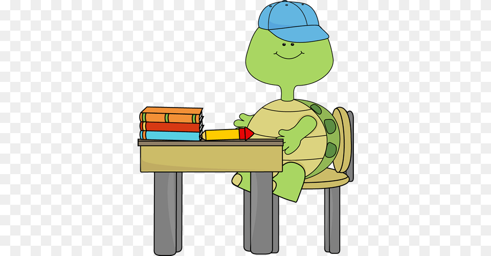 Turtle School Cliparts, Furniture, Table, Person, Reading Free Transparent Png