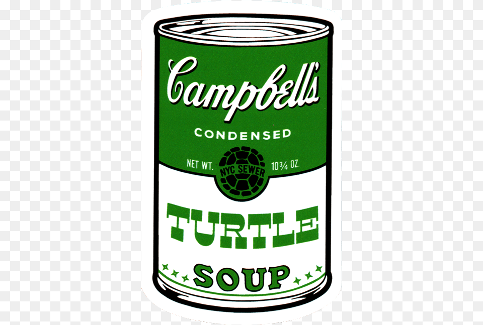 Turtle Soup Sticker Pop Art Andy Warhol, Tin, Aluminium, Can, Canned Goods Free Png