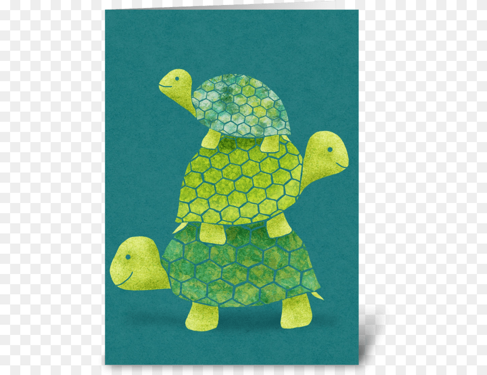 Turtle Stack Greeting Card Poster Schildkrte, Animal, Reptile, Sea Life, Art Png Image