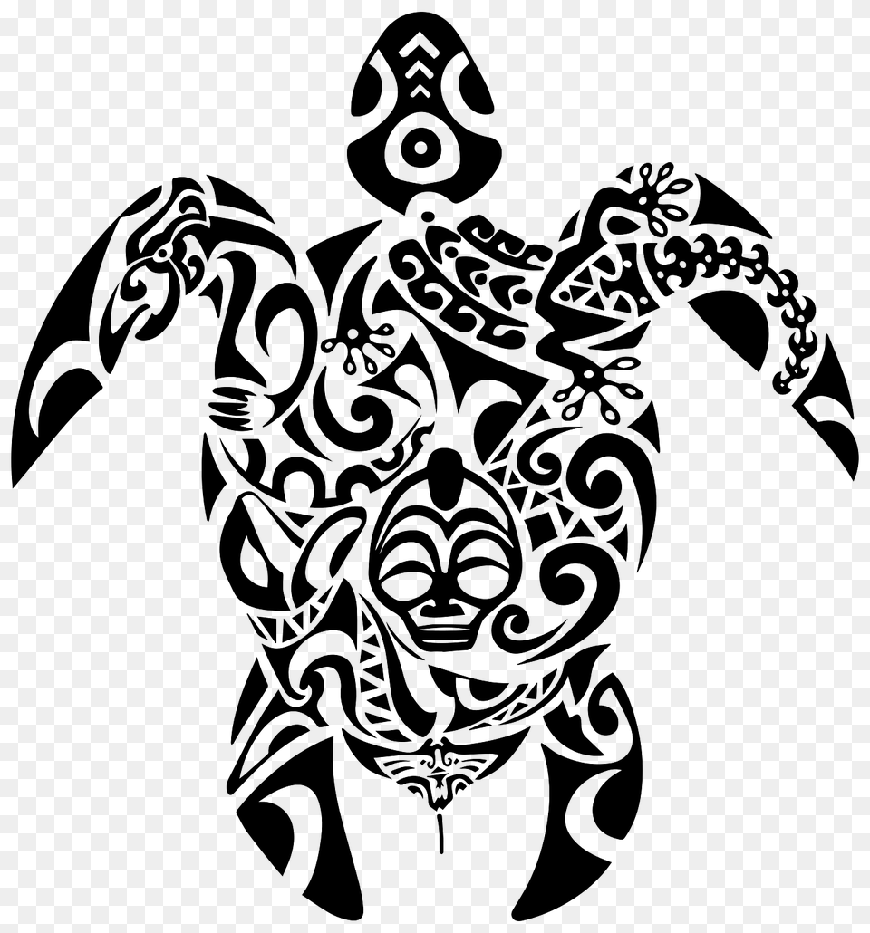 Turtle Tattoo, Pattern, Stencil, Face, Head Free Png