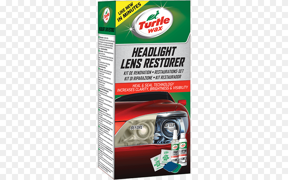 Turtle Wax Green Line Headlight Restorer Kit Turtle Headlight Restorer Kit, Advertisement, Poster Free Transparent Png