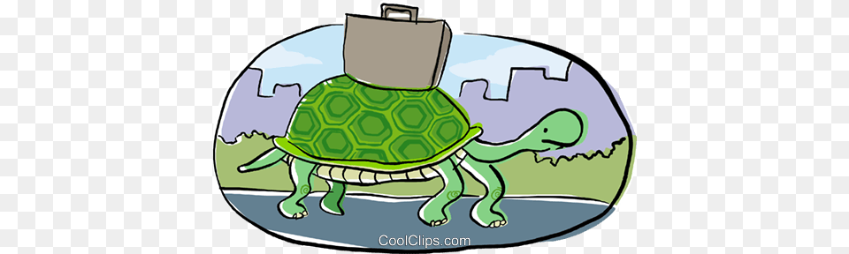 Turtle With A Briefcase Royalty Vector Clip Art Illustration, Animal, Bag, Reptile, Sea Life Free Png Download
