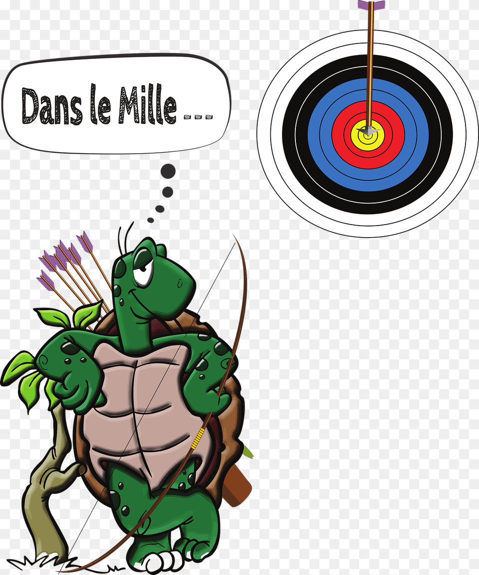 Turtle With Bow And Arrow, Archery, Sport, Weapon, Archer Free Png Download